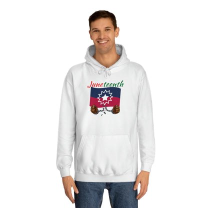 Juneteenth Breaking the Chains Unisex College Hoodie