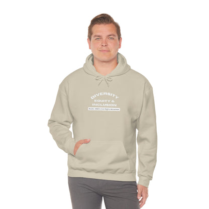 Diversity Equity Inclusion Unisex Hooded Sweatshirt