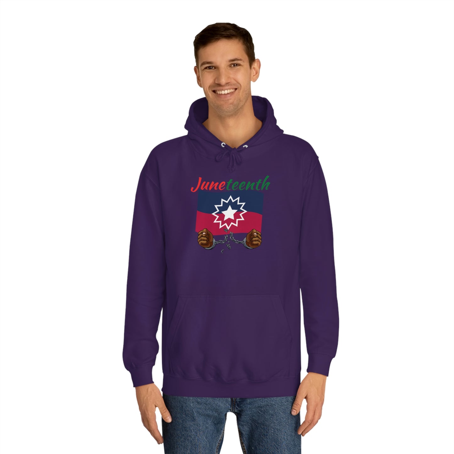 Juneteenth Breaking the Chains Unisex College Hoodie