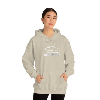 Diversity Equity Inclusion Unisex Hooded Sweatshirt