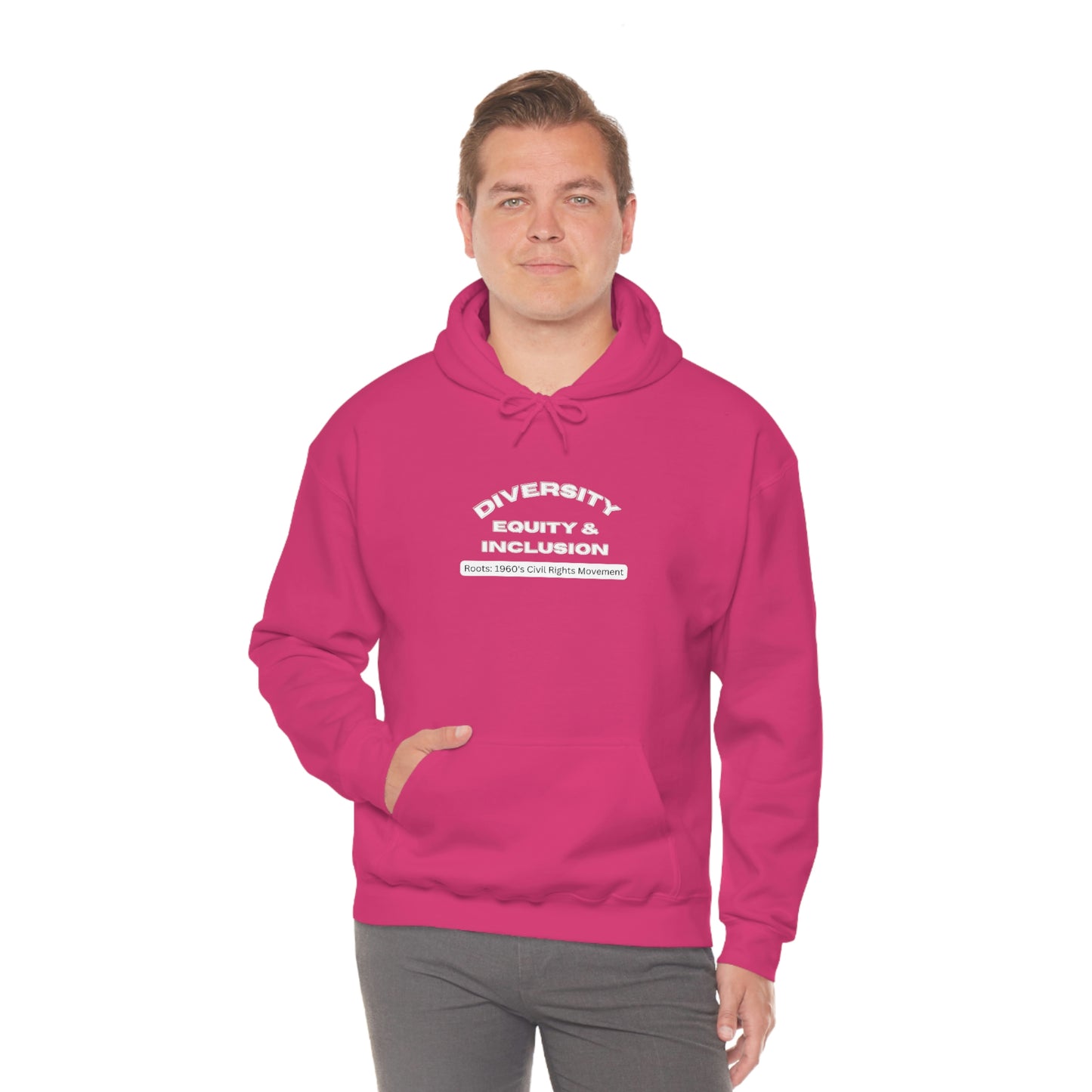 Diversity Equity Inclusion Unisex Hooded Sweatshirt