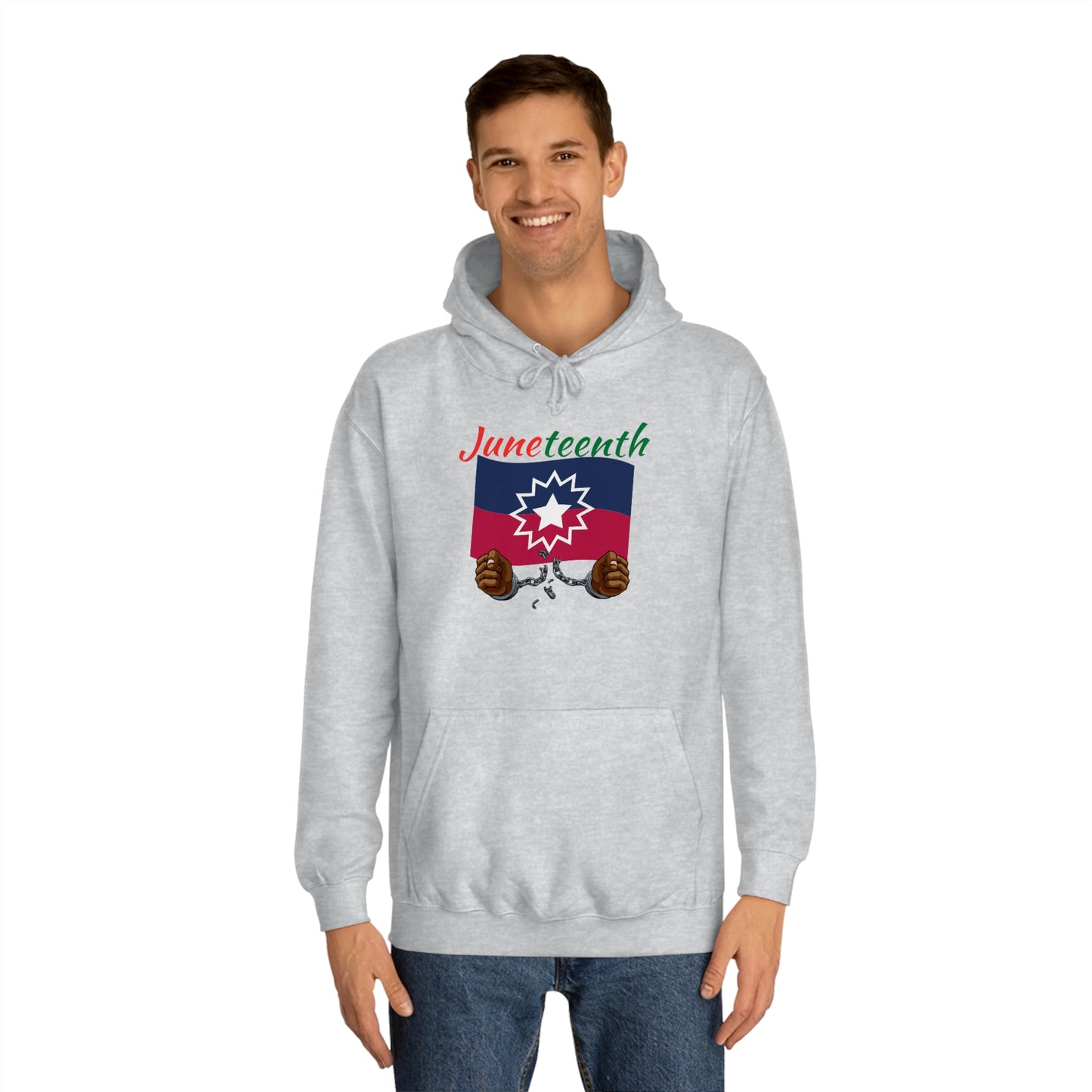 Juneteenth Breaking the Chains Unisex College Hoodie