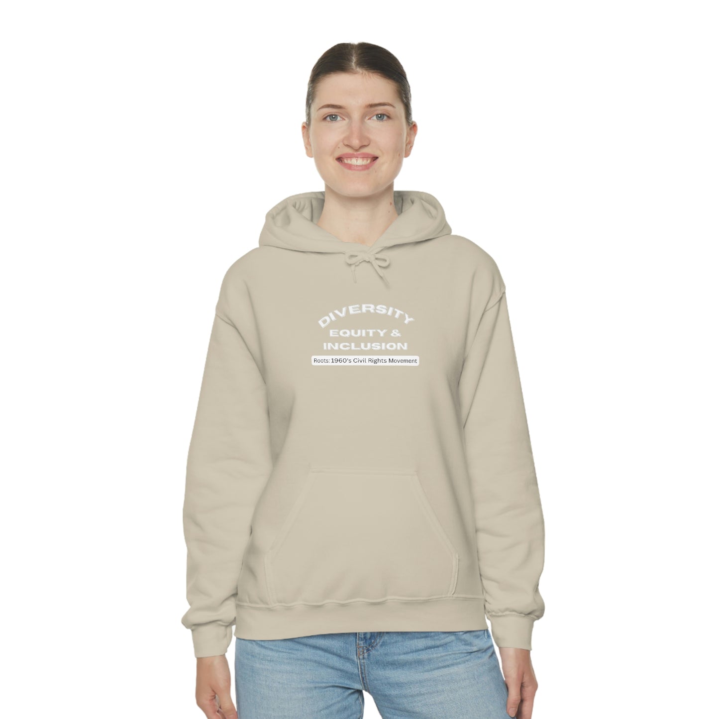 Diversity Equity Inclusion Unisex Hooded Sweatshirt