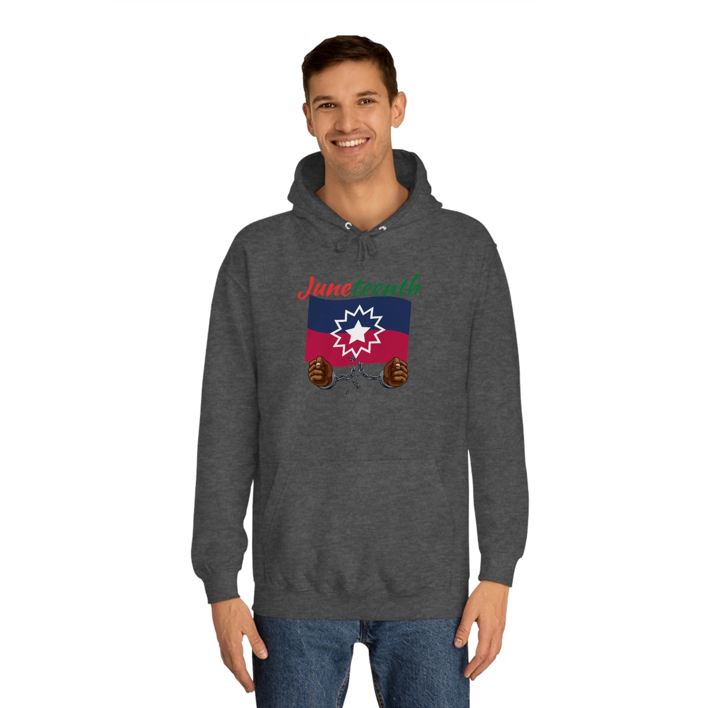 Juneteenth Breaking the Chains Unisex College Hoodie