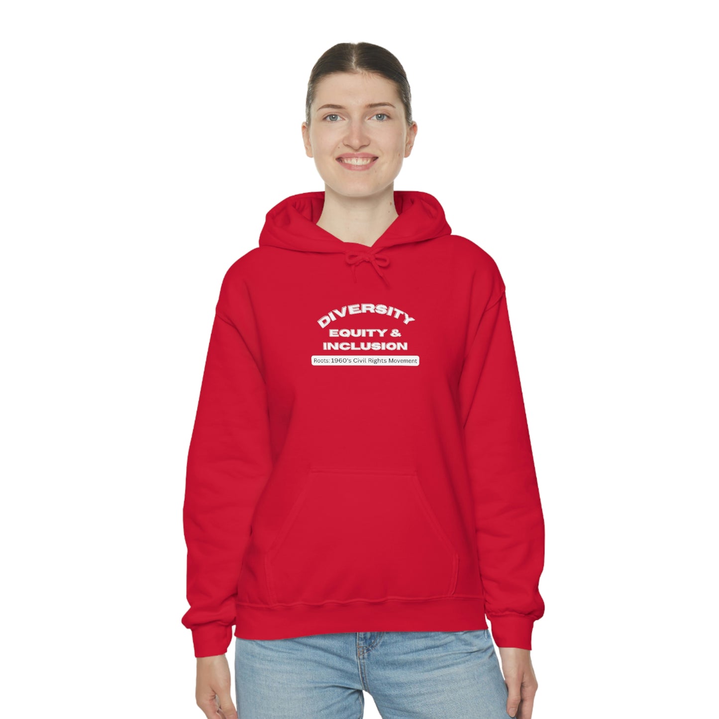 Diversity Equity Inclusion Unisex Hooded Sweatshirt