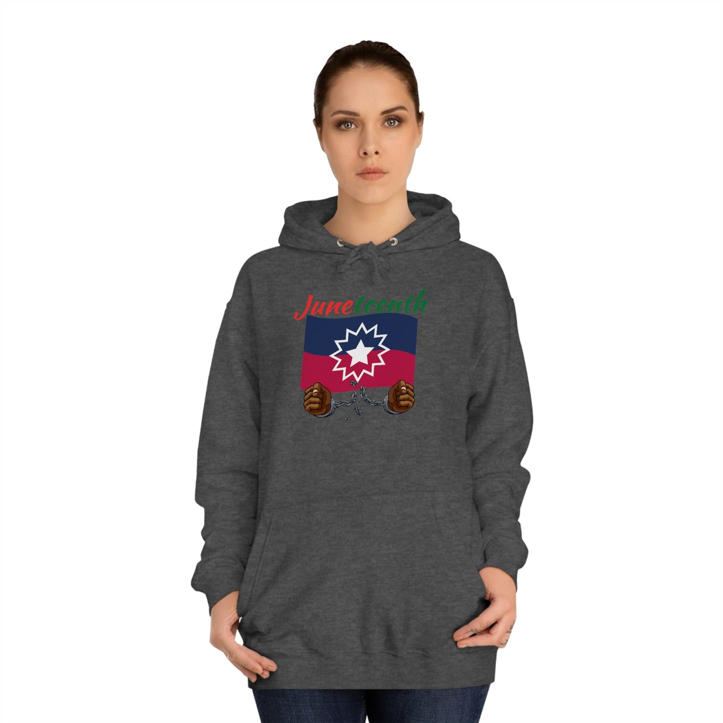 Juneteenth Breaking the Chains Unisex College Hoodie