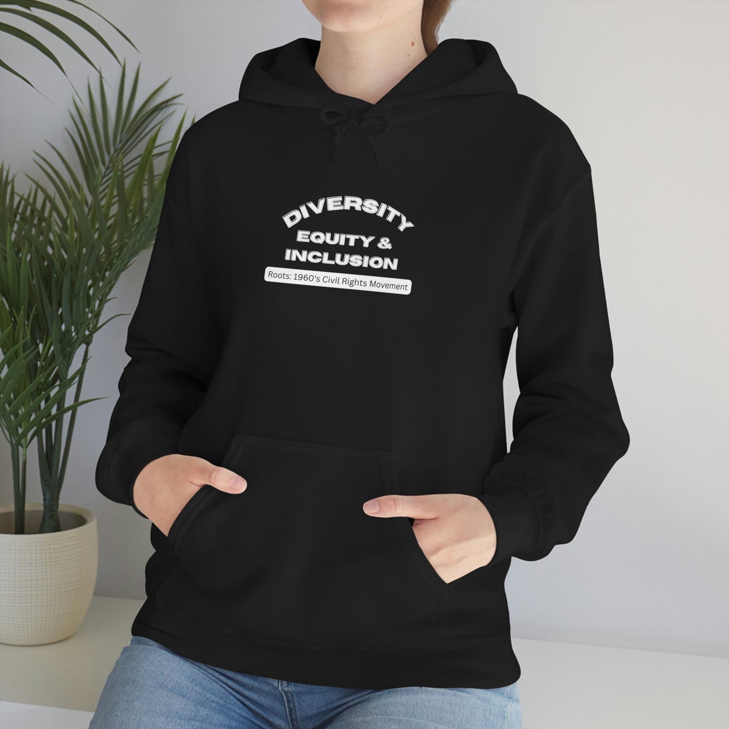 Diversity Equity Inclusion Unisex Hooded Sweatshirt