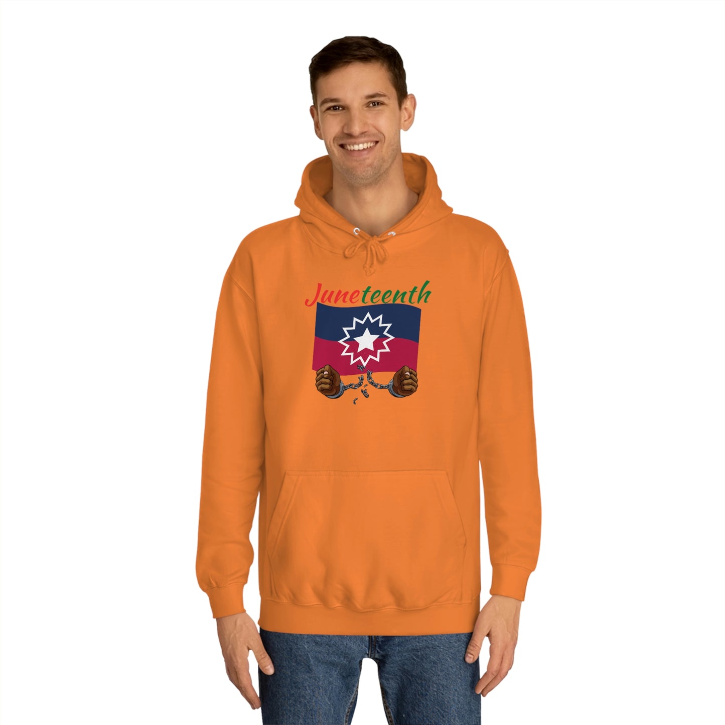 Juneteenth Breaking the Chains Unisex College Hoodie