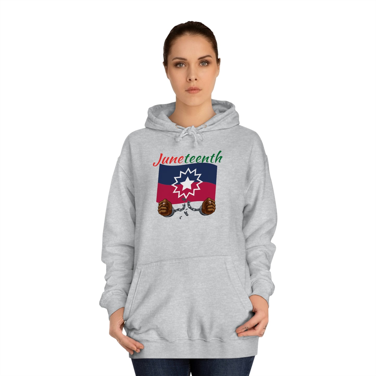 Juneteenth Breaking the Chains Unisex College Hoodie