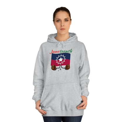 Juneteenth Breaking the Chains Unisex College Hoodie