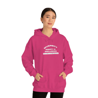 Diversity Equity Inclusion Unisex Hooded Sweatshirt